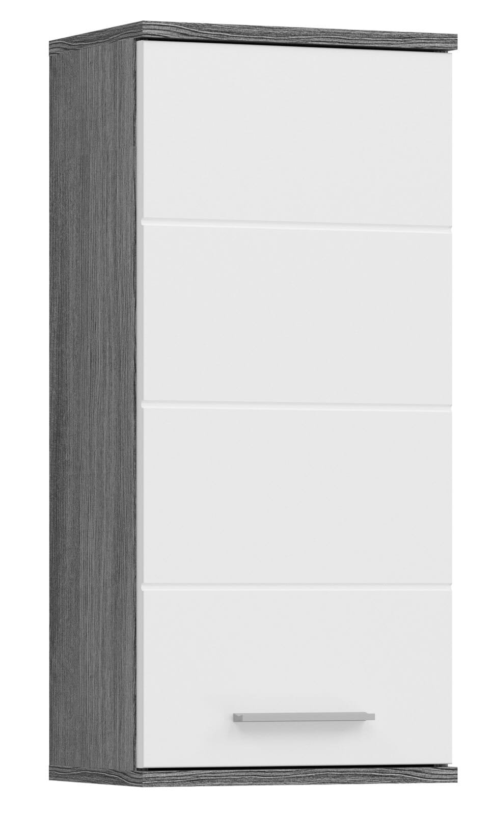 Hängeschrank Blake Rauchsilber / Weiß Hochglanz 35x77x25 cm