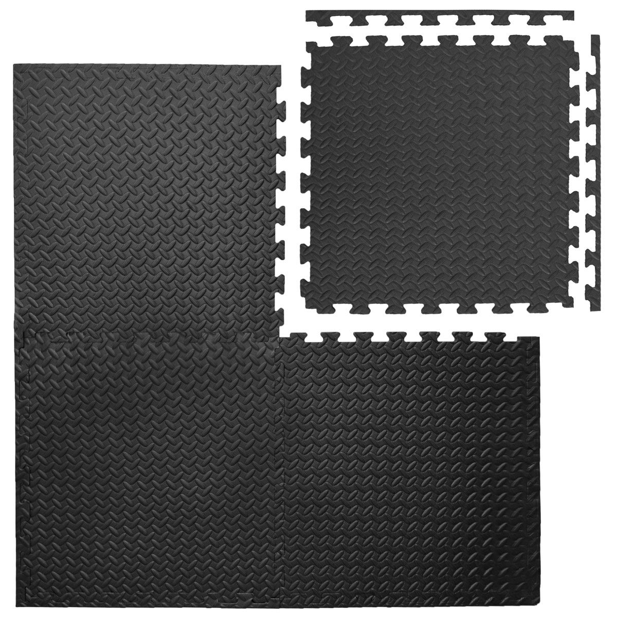 eyepower Fitnessmatte mit Rand 63x63x2 cm 4er Set