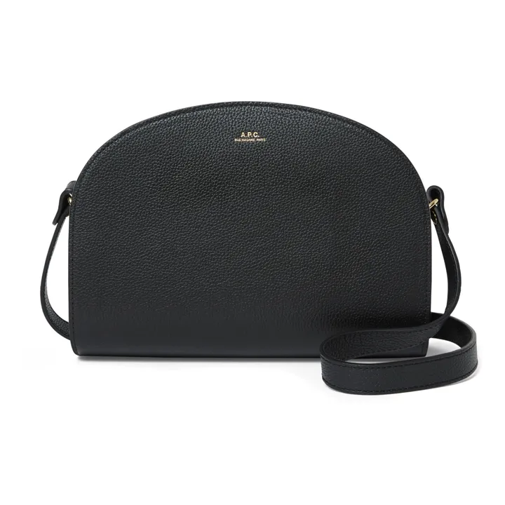 A.P.C. Sac Demi Lune Cuir Grainé | Noir