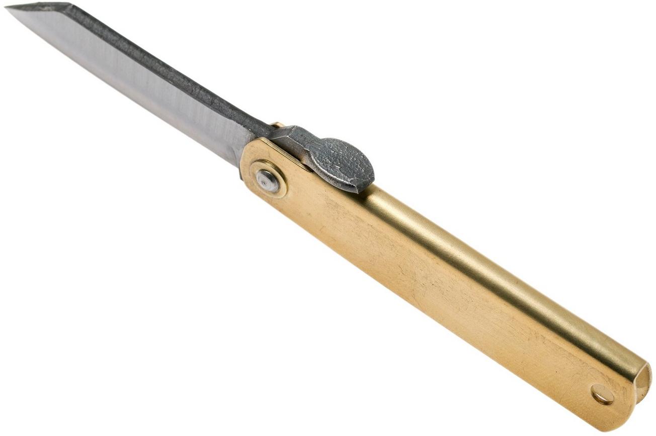 Higonokami zakmes 5 cm HIGO75RS, SK-koolstofstaal, messing