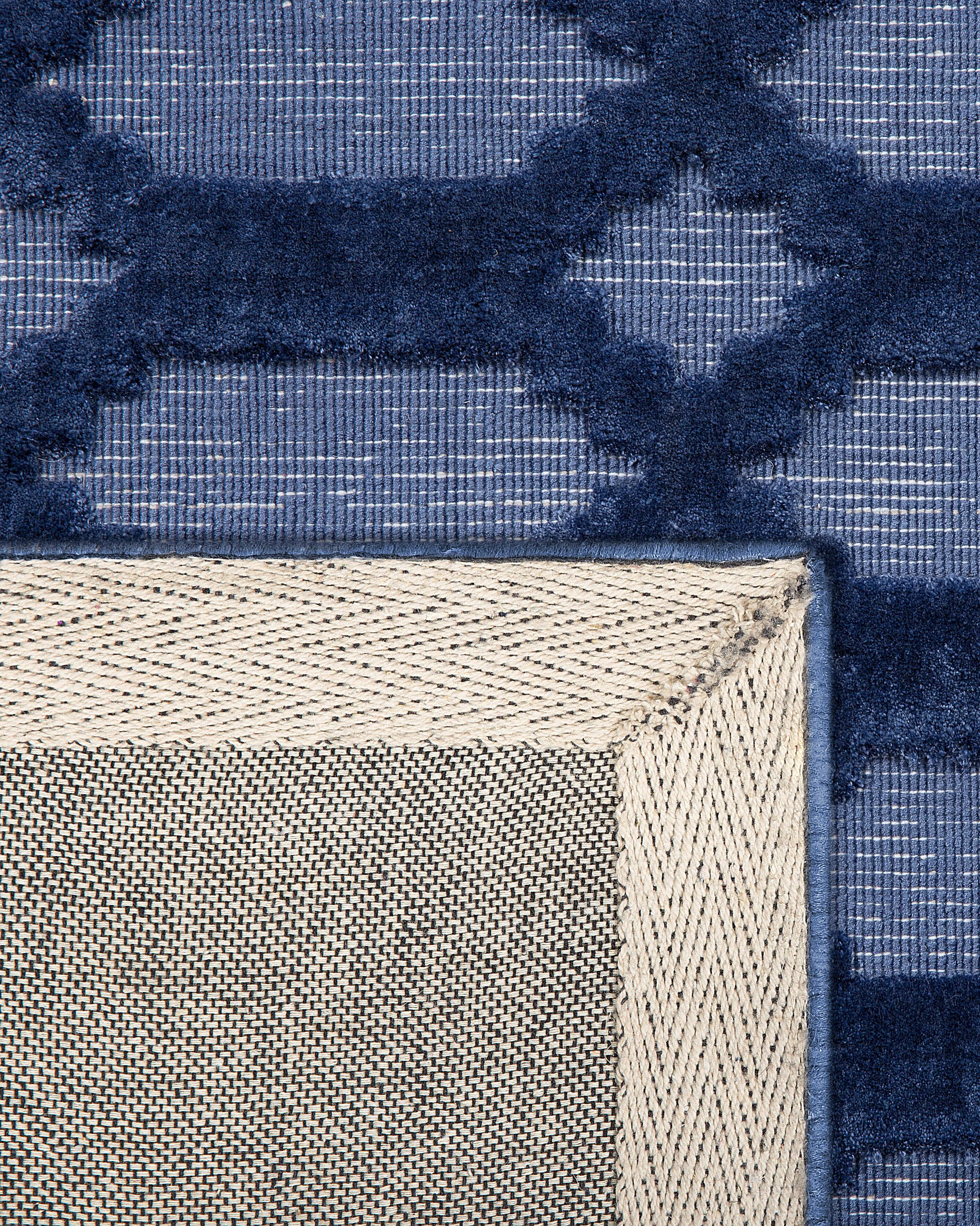 Vloerkleed CIZRE Marineblauw 160 x 230 cm Viscose