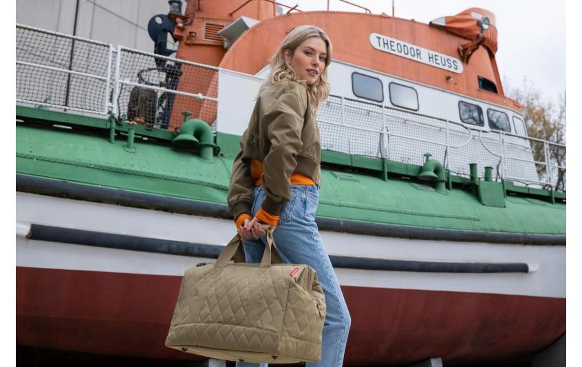 Umhängetasche Allrounder L Rhombus OliveTasche aus recyceltem Material