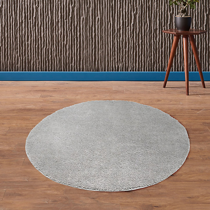 Tapis rond microfibre Markky ⌀120 cm gris
