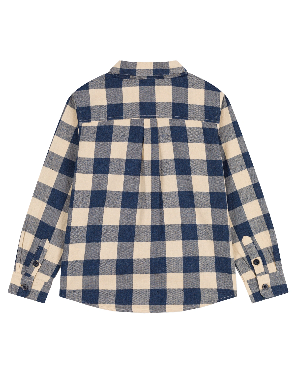 Langarm-Hemd LODGE in beige/blau/kariert