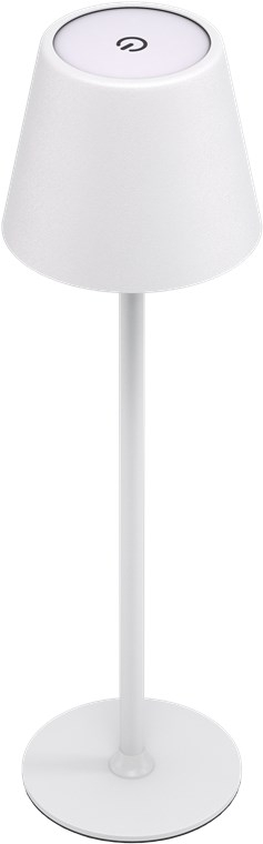 (37x11cm) LED Akku Tischleuchte Home Deko Nachttisch Lampe Kabellose Beleuchtung mit Touch Steuerung IP44 (77672) - Weiss / Warmweiss