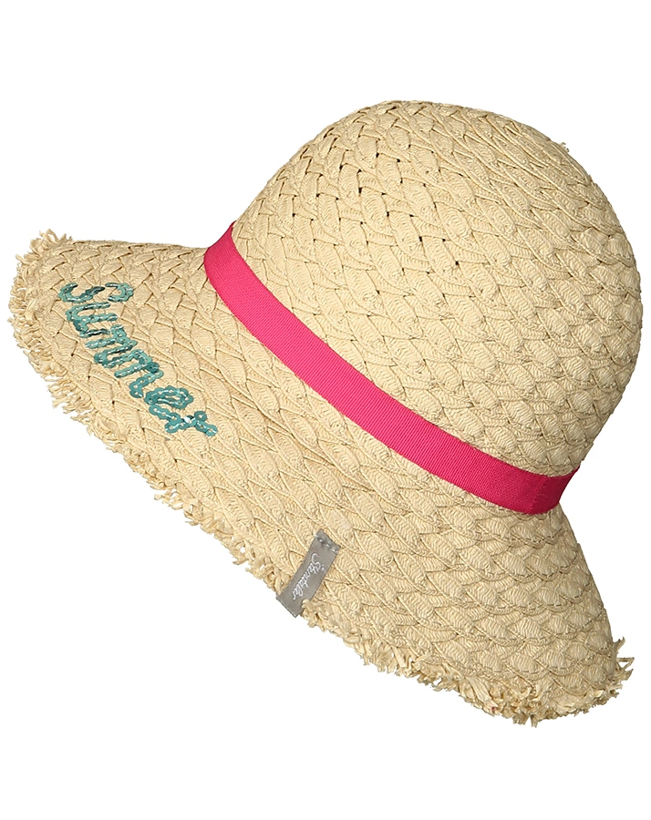 Strohhut SUMMER mit Pailletten in beige