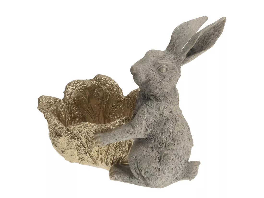 Figurine décorative Couverture Cuddle polyrésine Gris 25,5x27x19
