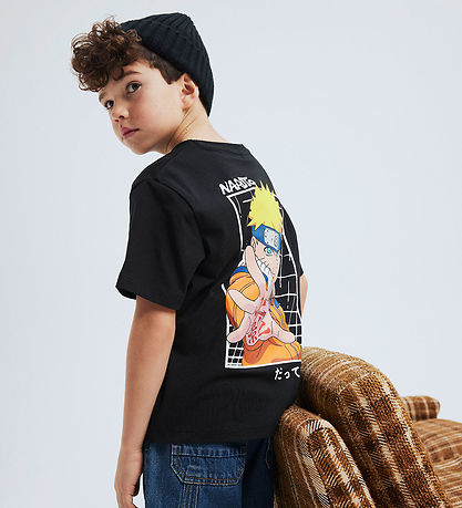 Name It T-Shirt - Naruto - NkmOdal - Black m. Print