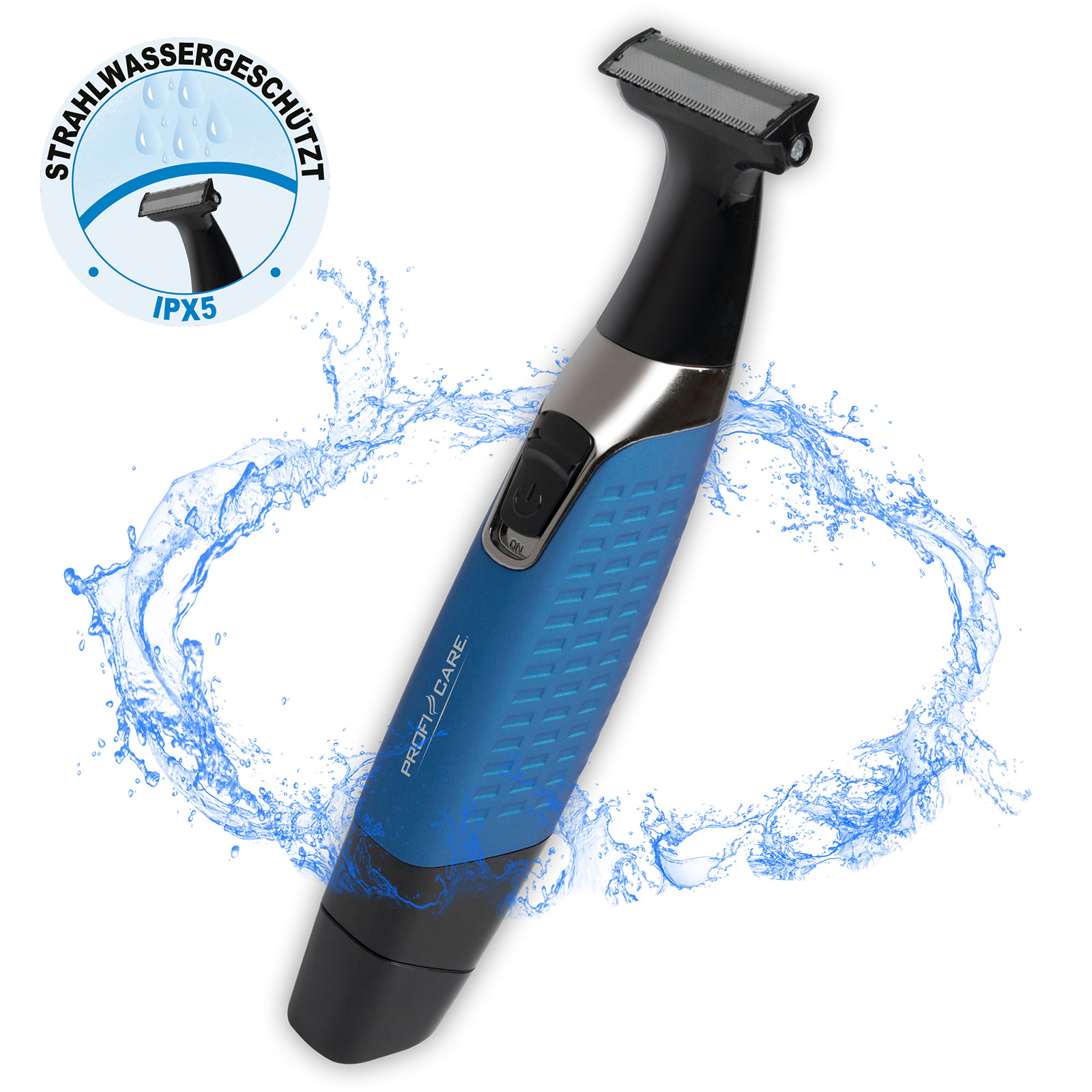 PROFICARE Body-Hair Trimmer - blau-schwarz - 2 in 1