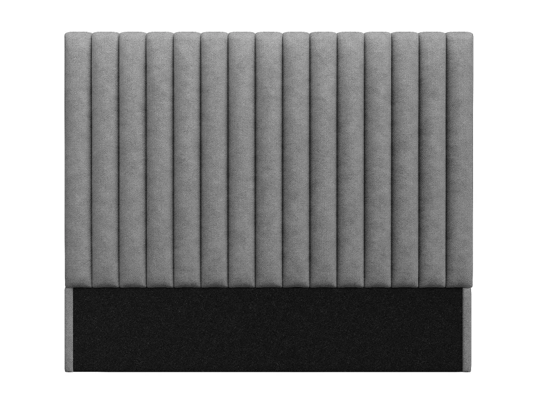 Tête de lit coutures verticales - 170 cm - Tissu - Gris- SARAH