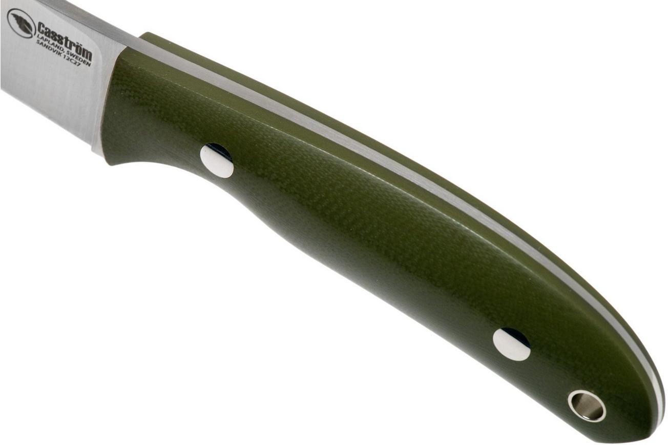 Casström Safari Olive G10 jachtmes 10607 Leather Sheath, Alan Wood design