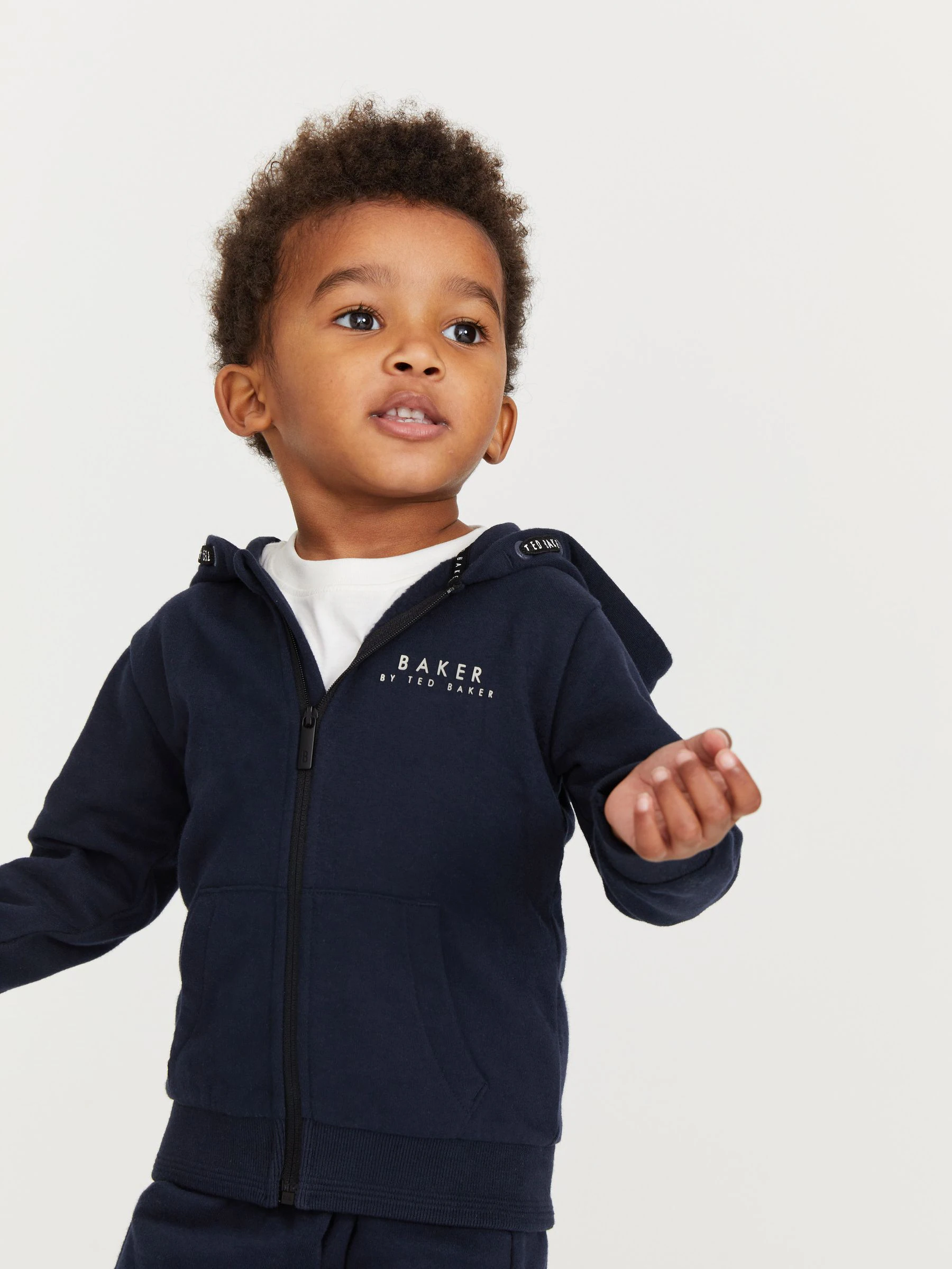 Marineblauw - Baker by Ted Baker 100% katoenen (0 - 6 jr) driedelig trainingspakset