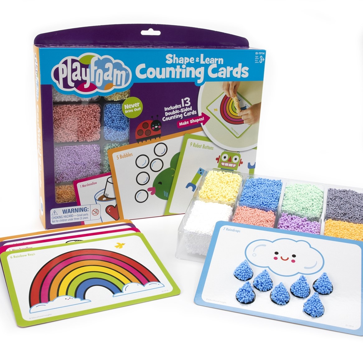 Learning Resources Playfoam® Shape & learn counting cards