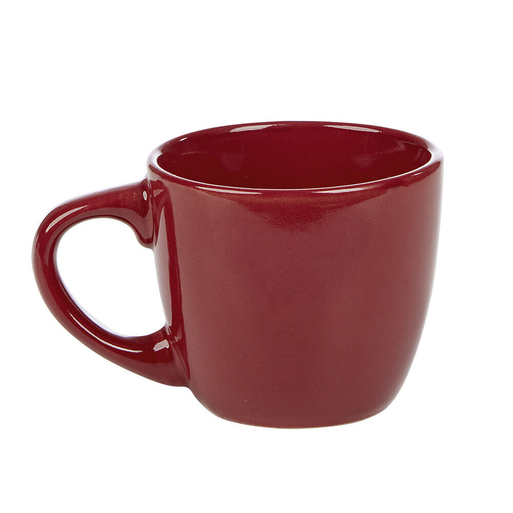 Tasse à expresso en faïence 10 cl uni rouge