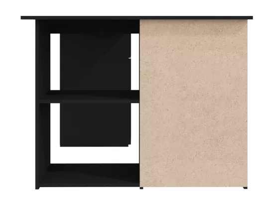 Bureau d'angle Noir 145x100x76 cm Bois d'ingénierie