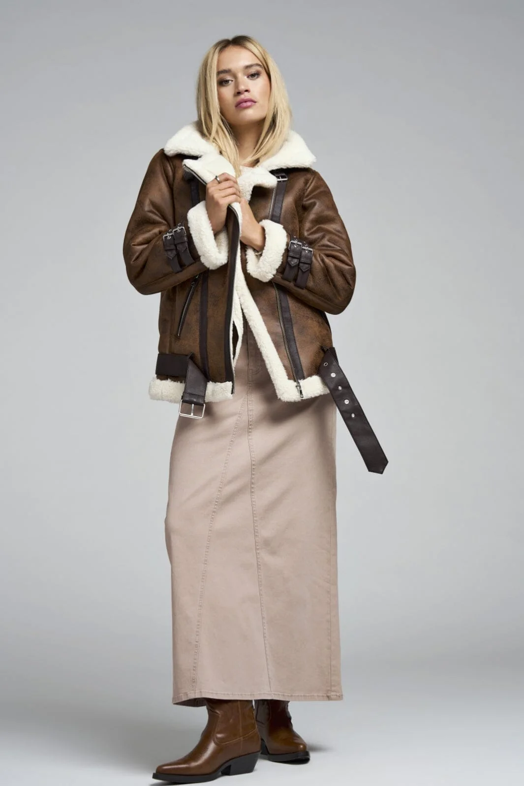 Only Onlolympia Faux Bonded Biker Cc