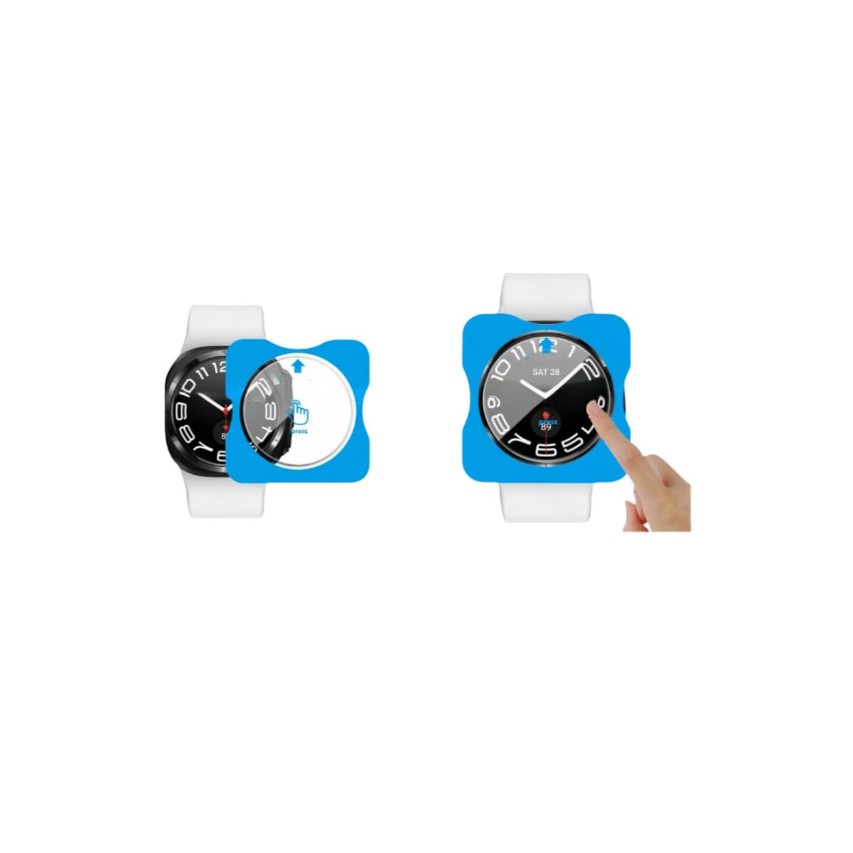 Skjermbeskytter i herdet glass for Samsung Galaxy Watch (2-pack) Samsung Galaxy Watch 6 40mm