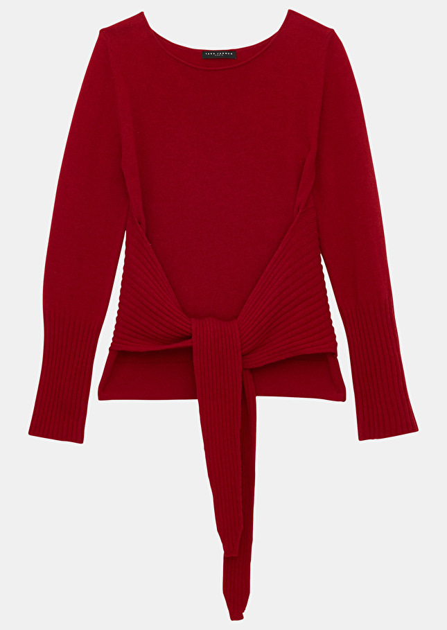 Pull Polydorerouge en laine mérinos