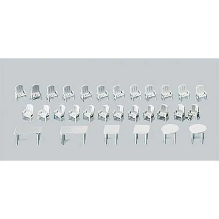 FALLER 27244124 Gartenstühle und 6 Tische