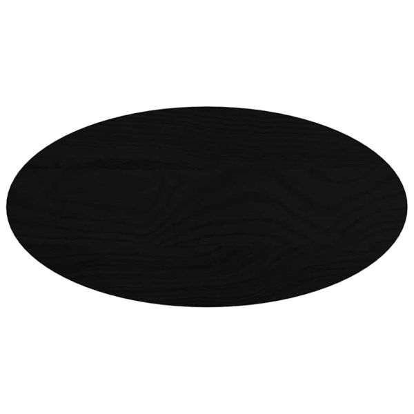 vidaXL Tampo de Mesa 80x40x2 cm Carvalho Maciça Oval Castanho-escuro - 263602785