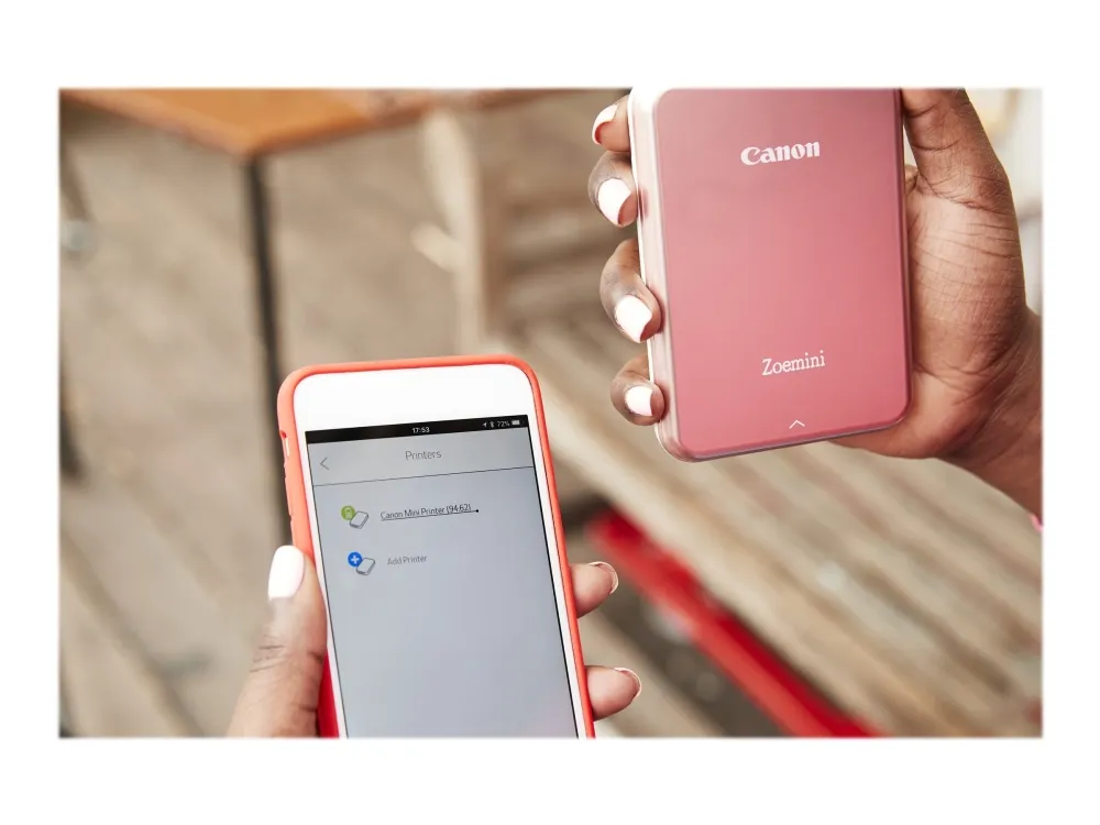 Canon Zoemini - Printer - farve - farvesublimering - 50.8 x 76.2 mm - 314 x 400 dpi - op til 0.83 min./side (mono) / op til 0.83 min./side (farve) - kapacitet: 10 ark - Bluetooth 4.0 - roseguld