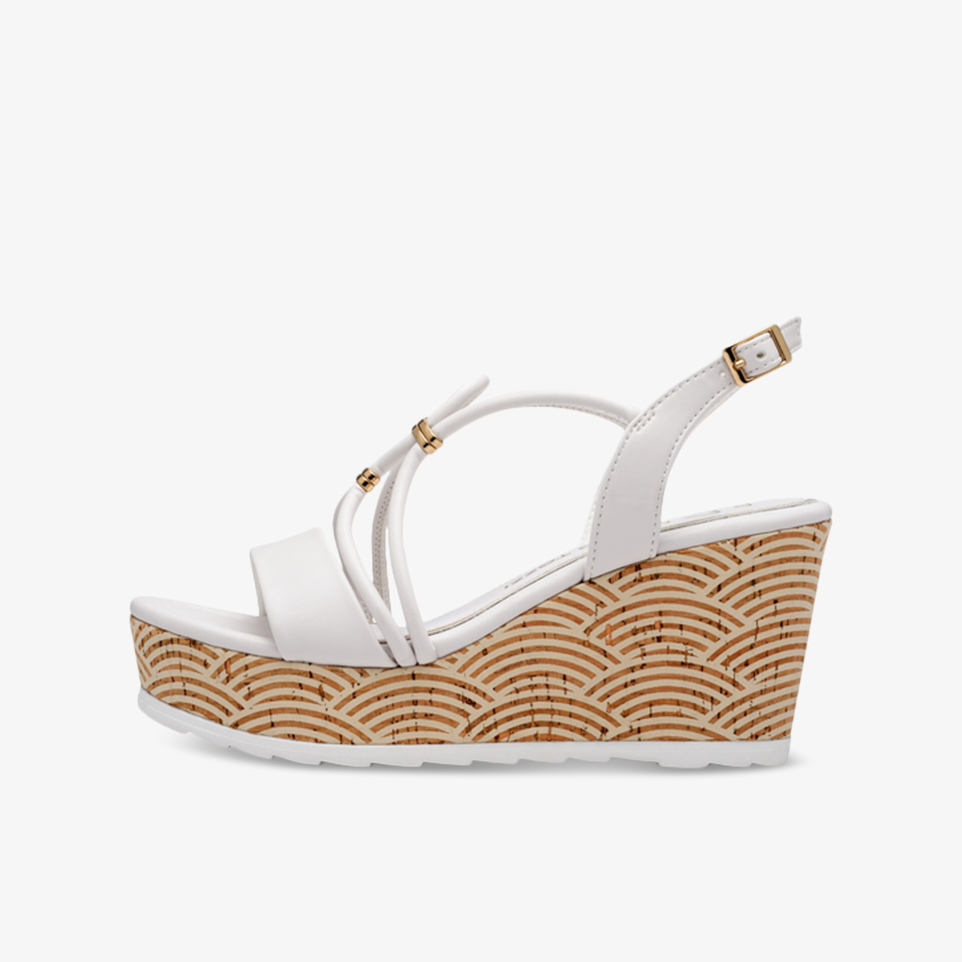 MARCO TOZZI Damen Keilsandalen weiß