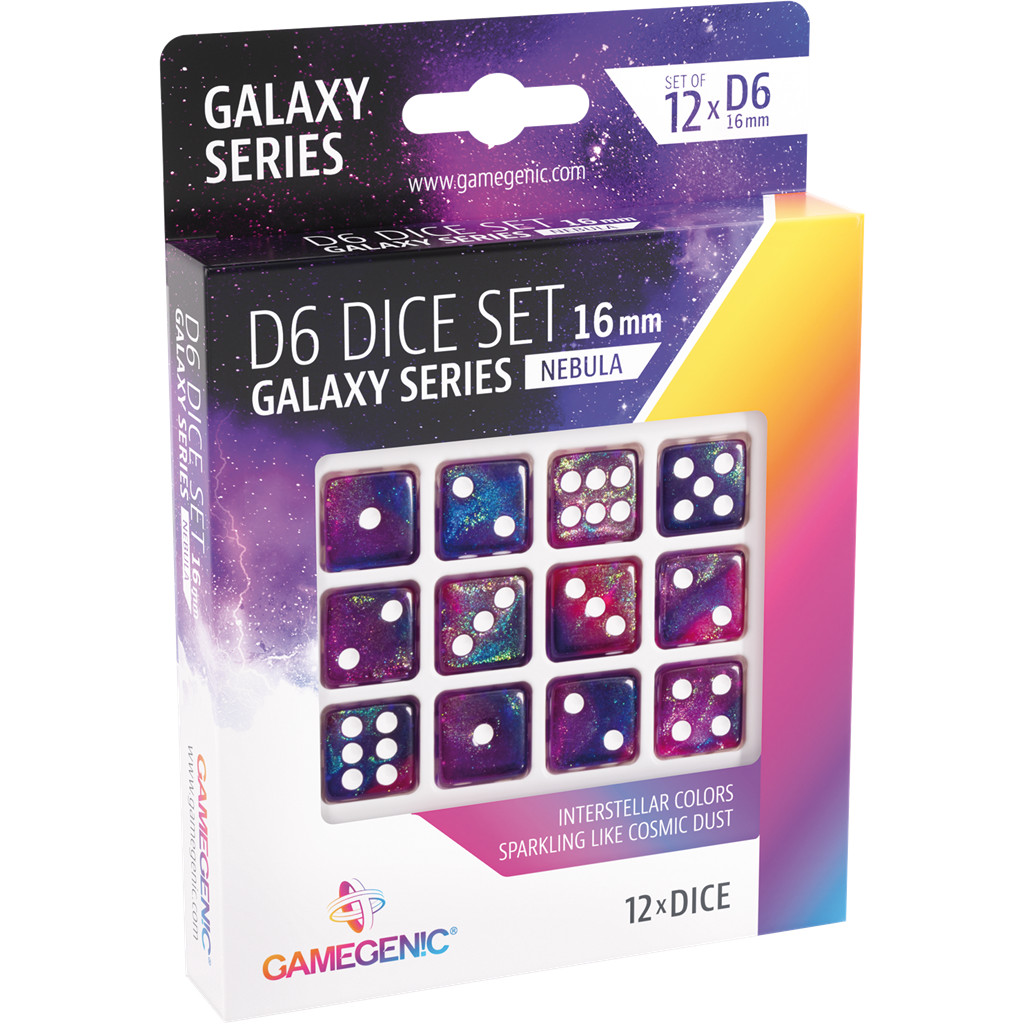Set de 12 dés à 6 faces - Galaxy Series