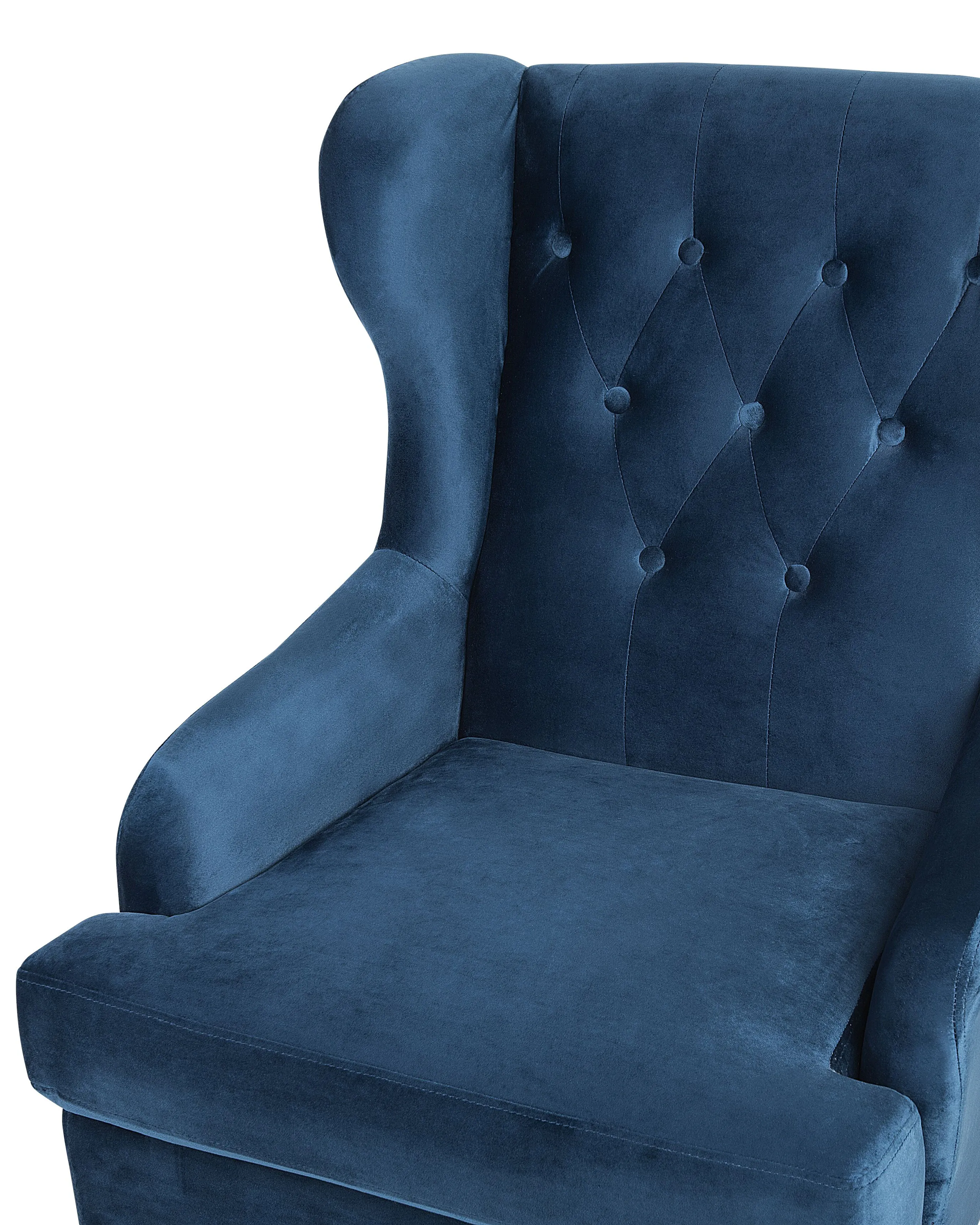 Oorfauteuil ALTA Fluweel Donkerblauw