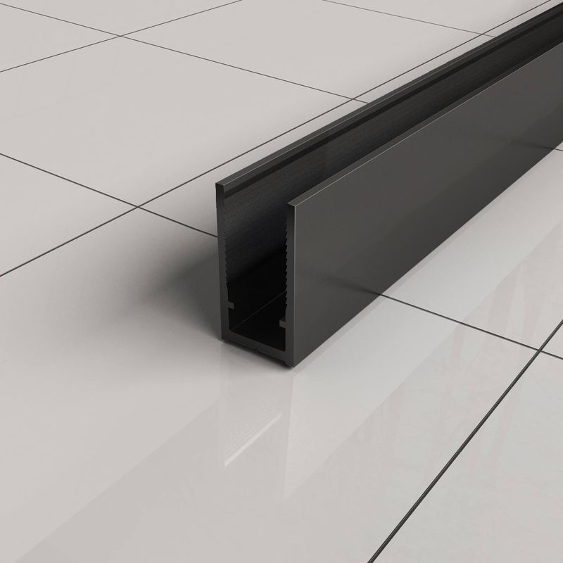 BWS - Inloopdouche Pro Line - Helderglas 8 mm - Mat Zwart Profiel en Stang