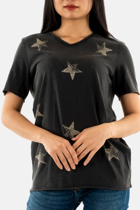 Tee shirt only lucy black diamond stars