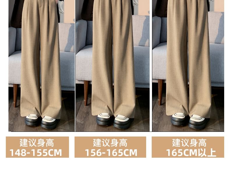 Jaqmine - Mid Rise Plain Wide Leg Suitbroek