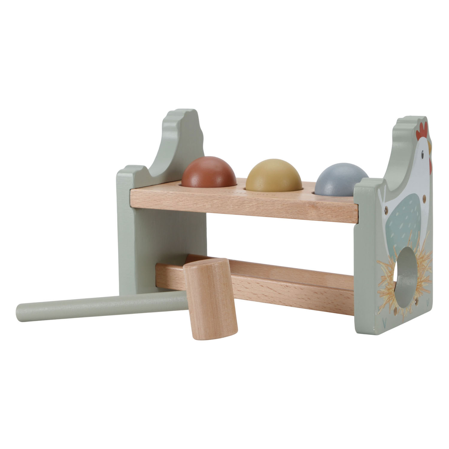 Little Dutch Houten Hamerbank met Ballen Little Farm FSC