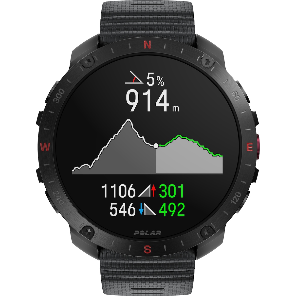 Polar Grit X2 Pro Sport Watch S-L med pulssender (sort)