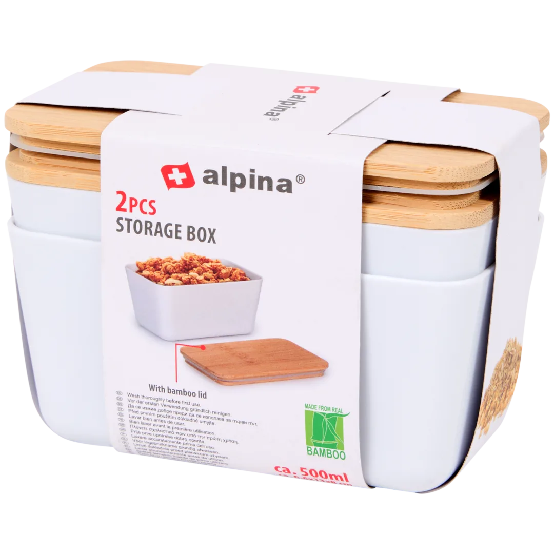 Alpina voorraaddozen 500 ml | 2 stuks | diverse kleuren