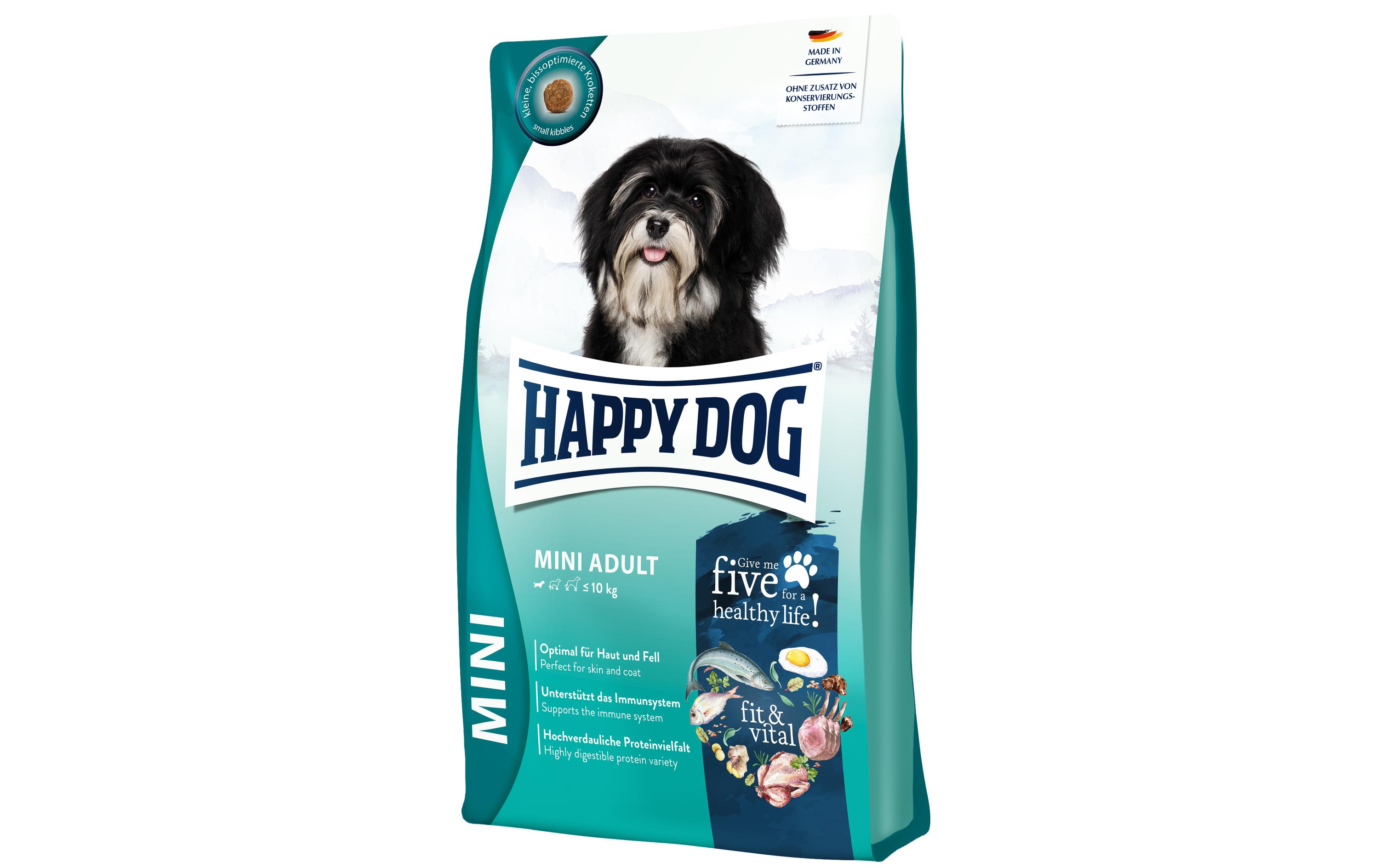 Trockenfutter Fit & vital Mini Adult, 4 kgAlleinfuttermittel für ausgewachsene, normalaktive Hunde bis 10 kg