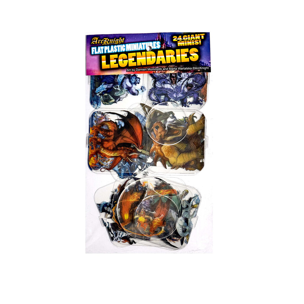 Flat Plastic Miniatures - Legendaries - 24Pc