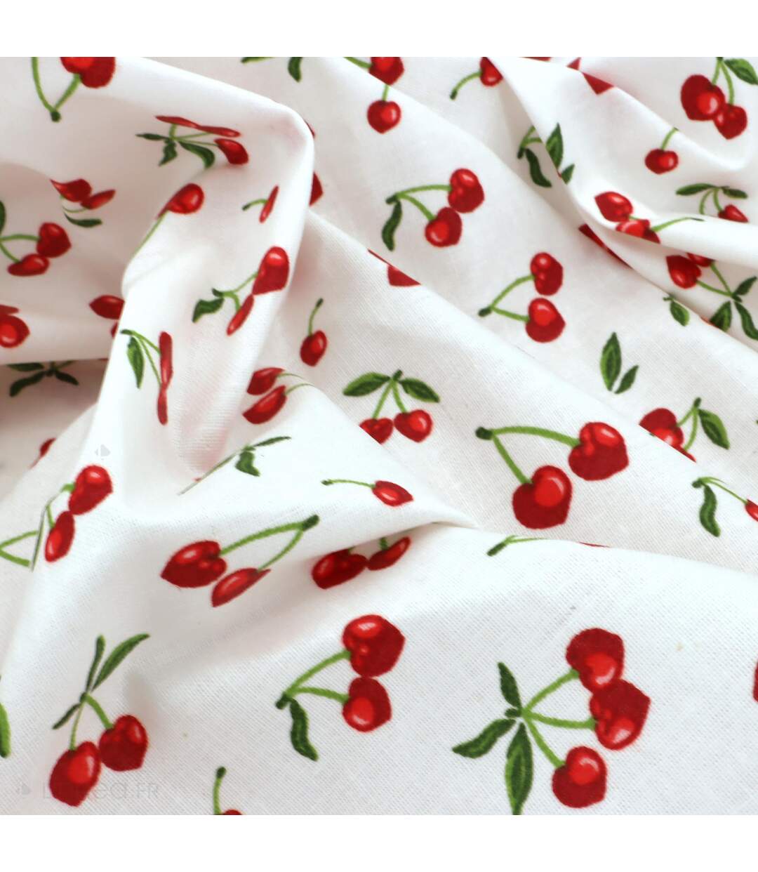 Nappe carrée enduit 80x80 cm CERISES bleu Marine
