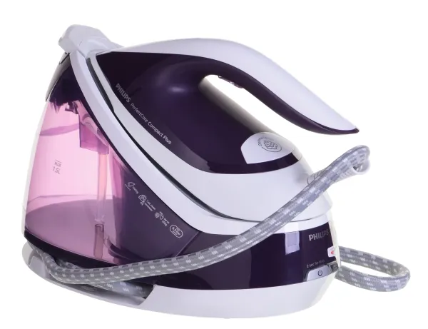 Philips PerfectCare Compact Plus GC7933 - Dampstrygejern med automatisk afbrydelse - såleplade: SteamGlide Plus - 2400 W - magisk lilla