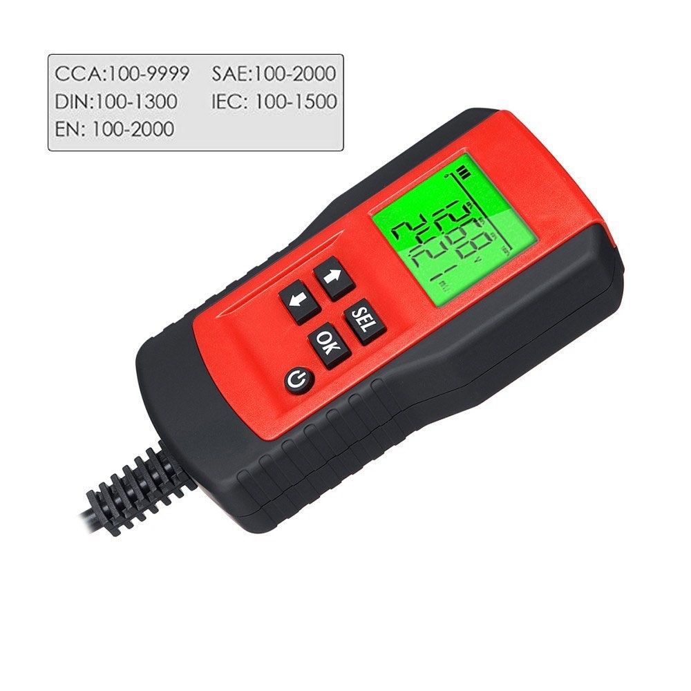 Auto Tiefzyklus Batterietester KFZ Spannungswiderstand Prüfgerät mit LED Display CCA 100-9999
