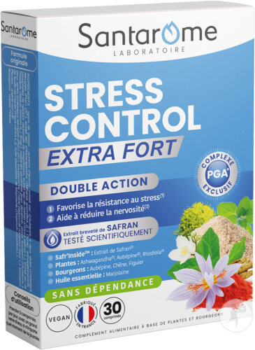 Santarome Stress Control Extra Fort Stress & Nervosité 30 Comprimés