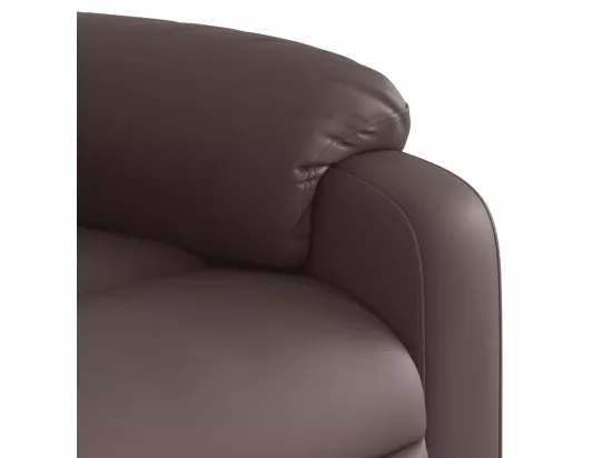 Fauteuil massant inclinable Marron Similicuir