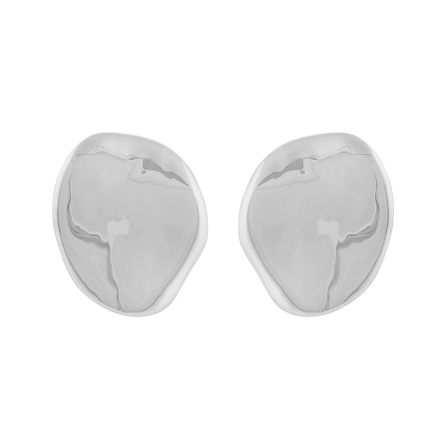 Snö Of Sweden Malibu Big Coin Earring Plain Silver