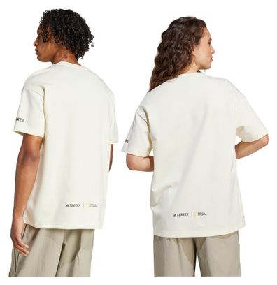 T-shirt manches courtes adidas Terrex National Geographic Beige Unisexe