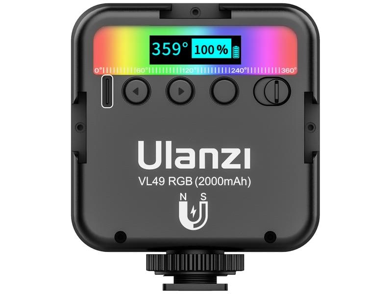 Ulanzi Videoleuchte VL49 RGB Kompaktes Mini-Licht mit Spezialeffekten