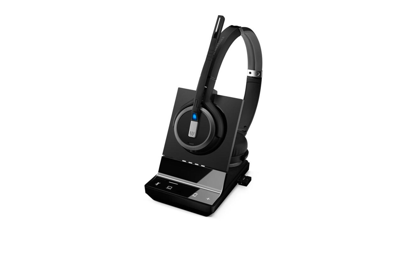 Headset IMPACT 5063 Duo inkl. Basisstation<br>EPOS Beidseitiges, kabelloses DECT-Headset für Profis
