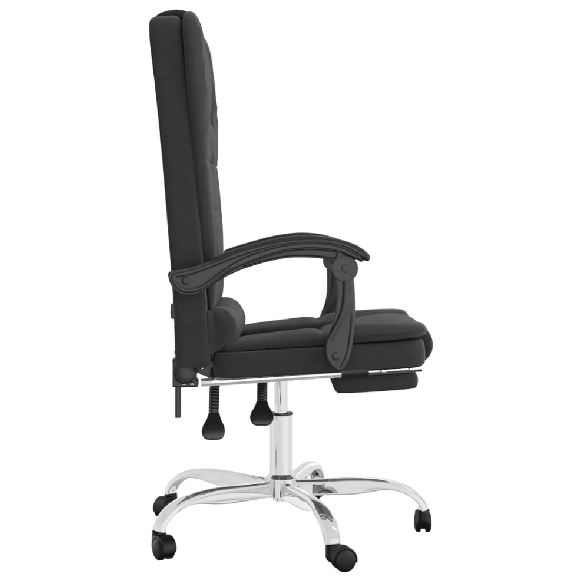 vidaXL Fauteuil de massage Noir Similicuir