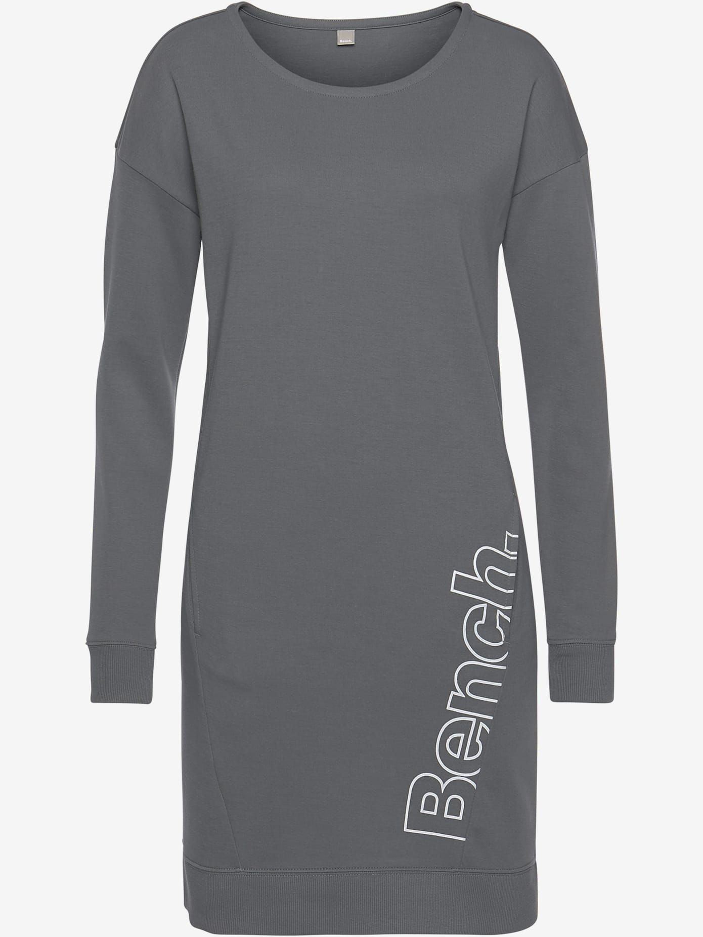 Robe en matière sweat robe d'intérieur sportive avec grand imprimé logo