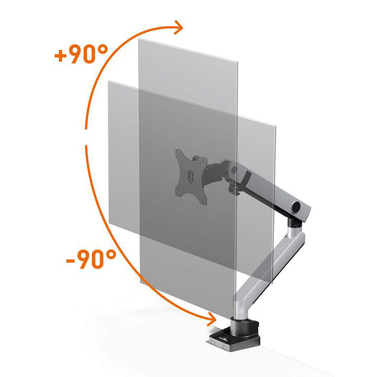 Durable Support de moniteur Select Plus pour 1 écran avec double système de fixation