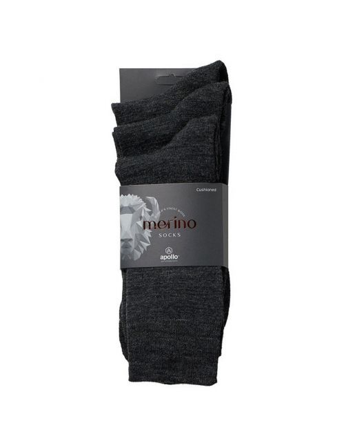 Apollo Sokken Wol\/Terry 3-Pack Antraciet - Sokken