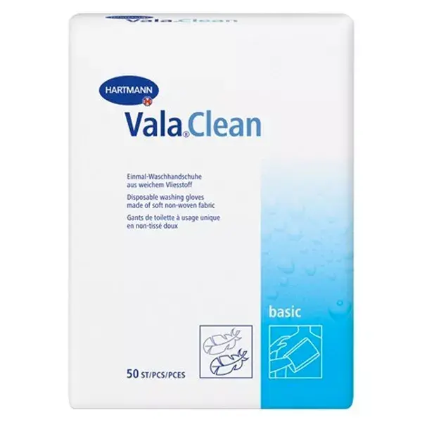 Toalha de rosto descartável macia Hartmann Paul Valaclean, 50 unidades